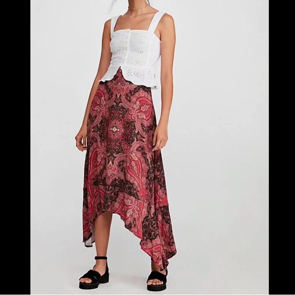 Free People Midi Paisley Skirt